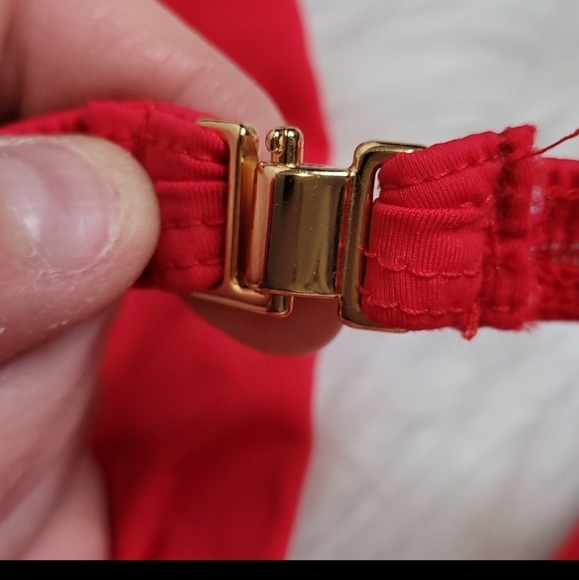 Booty by Brabants Brazilian Red cutouts one piece cheeky high-waist swim wear Lg - Picture 15 of 16